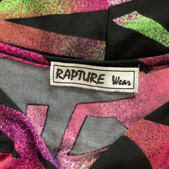 Colorful cold-shoulder dress Sz XL 41/42 bust - Picture 3 of 7